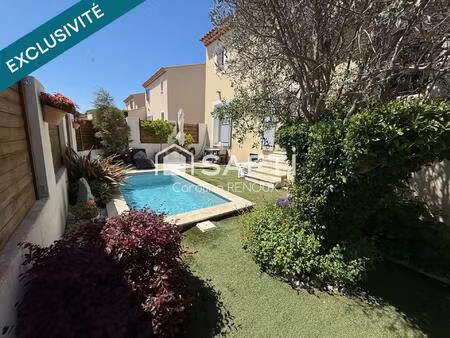 maison 90 m² – 3 chambres – piscine – garage – exposition plein sud