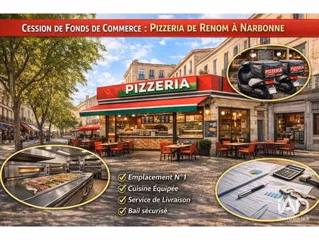 vente pizzeria 90 m²