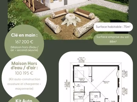 terrain à vendre de 700 00 m² le houga (32) lot 8