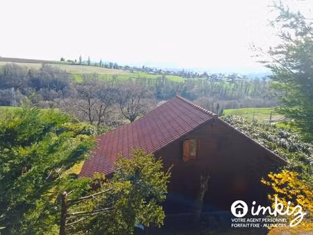 maison ossature bois style chalet  vue imprenable