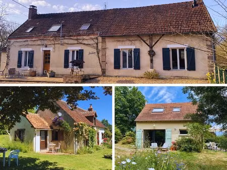 domaine exceptionnel de 3 propriétés  gîtes établis et lac