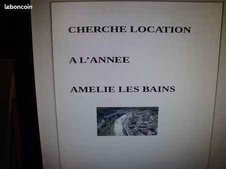 cherche location a l'annee sur amelie les bains