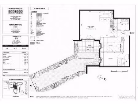 a louer t3 avec jardin privatif pornic