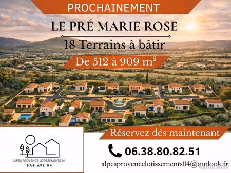 nouveau lotissement - terrains bâtir