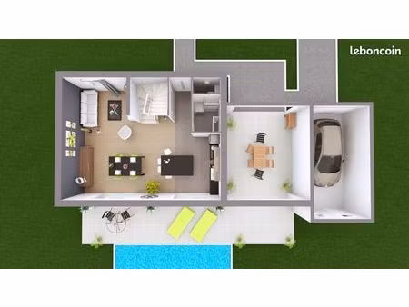 villa 4 pièces 80 m²