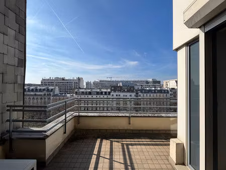 appartement paris 4 pièces 74m2-etage élevé- terrasse- saint jacques