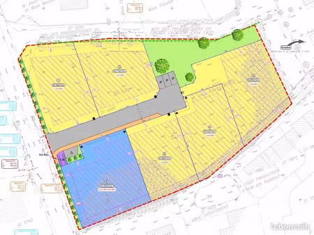 terrain 608 m² sandrans