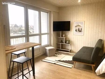 t1bis rénové  meublé  parking