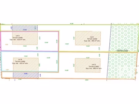 vente terrain à bâtir 940 m²