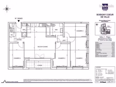 appartement 5 pièces 93 m²