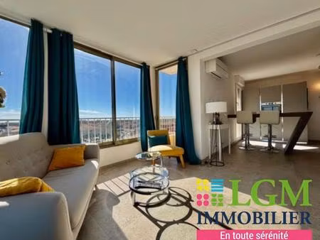 lattes port ariane : appartement t2 vue port avec parking aérien