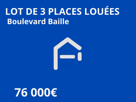 lot de 3 places louées bvd baille