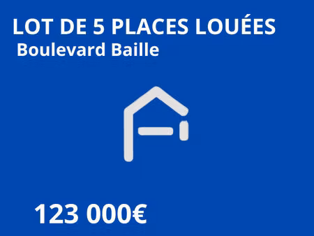 lot de 5 places louées bvd baille