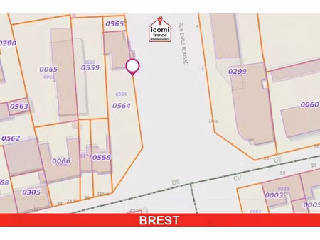vente terrain 718 m² à brest (29200)  630 000 €