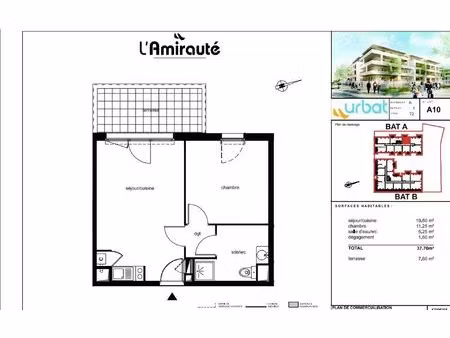 location appartement  m² t-2 à frontignan  621 €