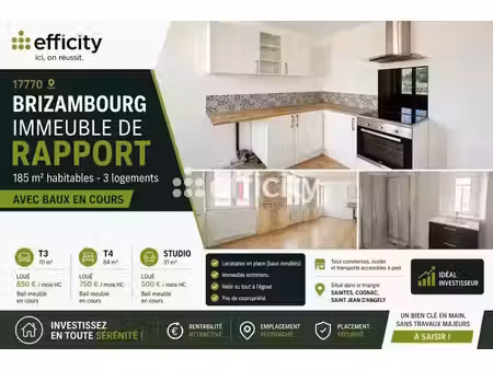 vente immeuble 8 pièces 185 m² à brizambourg (17770)  262 000 €