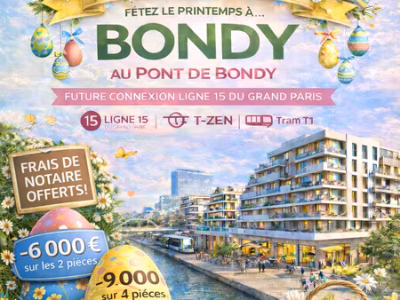 vente appartement 1 pièce 38 m² bondy (93140)