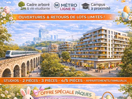 vente appartement 1 pièce 40 m² cachan (94230)