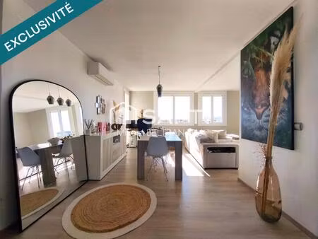 frontignan – t3 traversant rénové  entre lumière et sérénité