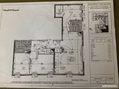 t4-87m2-résidence le belvédère- quartier saint martin- dpe b