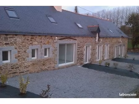 belle maison en pierre dans longère mitoyenne