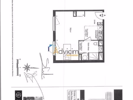 appartement 1 pièce 34 m²