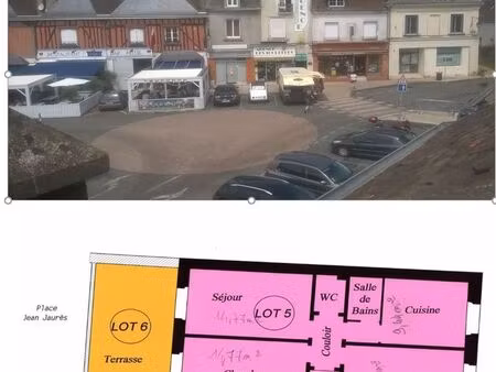 a louer bel appartement t3 spacieux et judicieusement placé à château renault