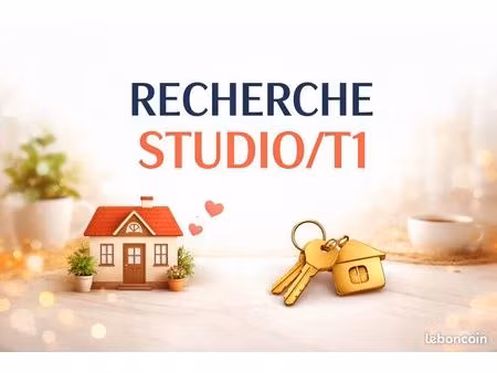 recherche studio ou t1 urgent – salariée cdi avec visale