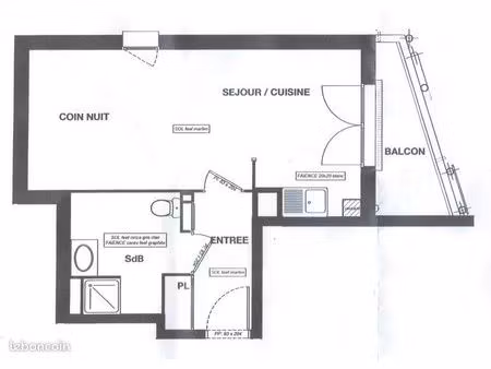 appartement 1 pièce 35 m²