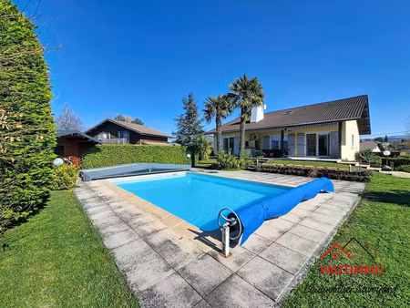 maison familiale 5 chambres avec piscine et terrain arboré à messery  proche lac léman