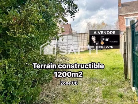 terrain constructible aux portes de verquin avec grand garage démontable