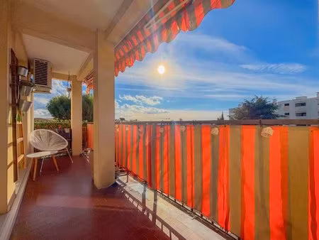 cagnes-sur-mer: 3 pièces avec terrasse vue mer et parking