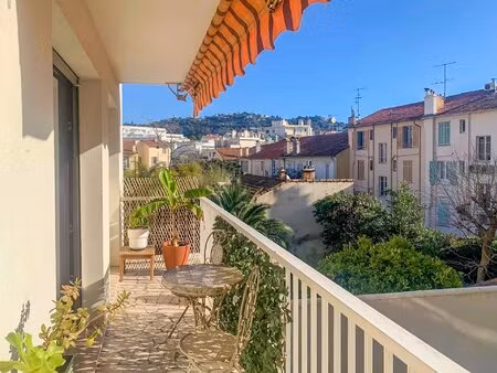 cannes centre – 3 pièces 84 m² – balcon – cave – box