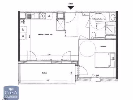 appartement à louer 2 pièces 42.83 m² - lucé (28) - 600€