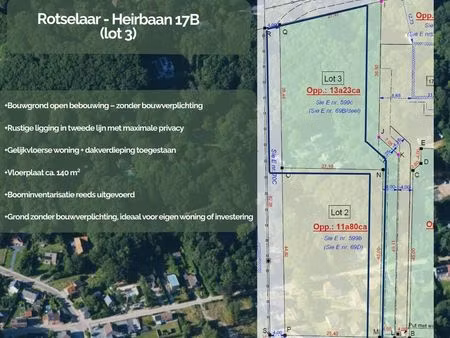 prachtige open bebouwing (zonder bouwplicht) op toplocatie - ideale investering