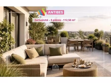 vente appartement neuf 5 pièces 112m2 antibes - 1200000 € - surface privée