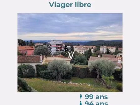 viager libre - appartement t3 de 83 m2 avec terrasse et garage fermé