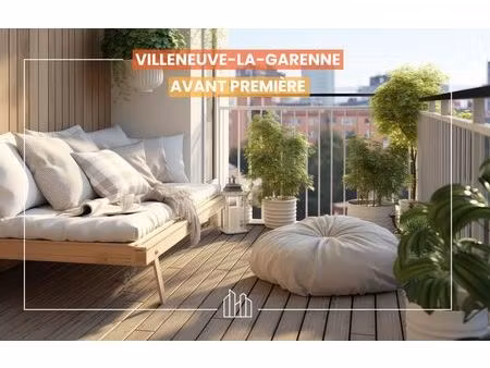vente appartement neuf 3 pièces 62m2 villeneuve-la-garenne - 349908 € - surface privée