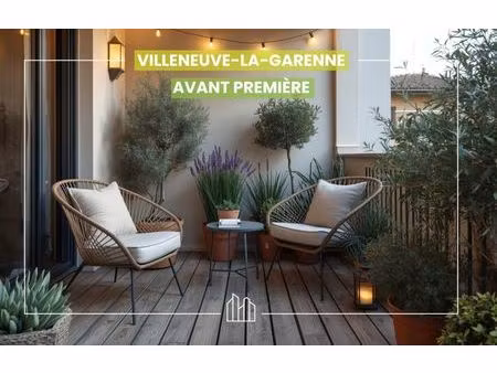 vente appartement neuf 4 pièces 84m2 villeneuve-la-garenne - 397000 € - surface privée