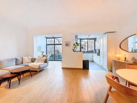ixelles : superbe duplex meublé avec jardin