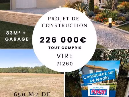 terrain avec maison neuve à vendre