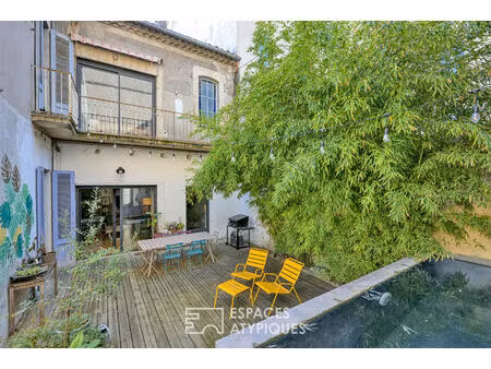 maison de ville conviviale  extérieur et bassin quartier carnot