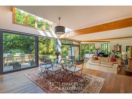 maison d'architecte red cedar  géothermie et volumes d'exception