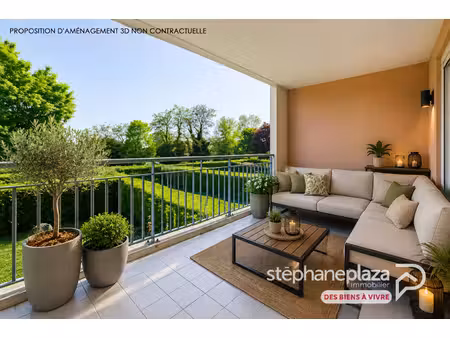 appartement traversant de 94.5m² - 3 chambres avec 2 balcons et double garage de 32.5m² - 