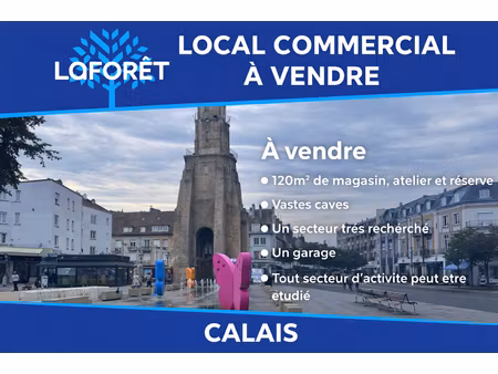 calais nord - local commercial 120m2 - caves - garage