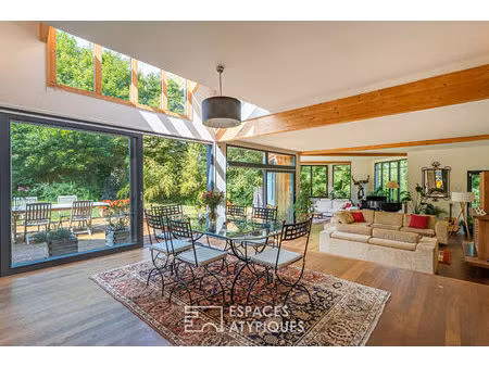 maison d'architecte red cedar  géothermie et volumes d'exception