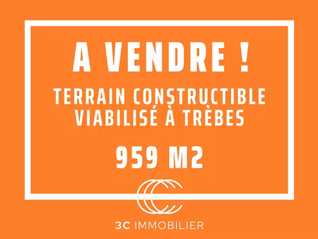 vente terrain 959 m² à trèbes (11800)  108 000 €