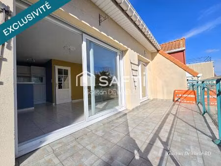 duplex lumineux  terrasse sud  parking  plage