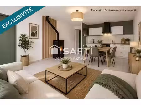 maison de village t4 avec jardin et chambre au rdc