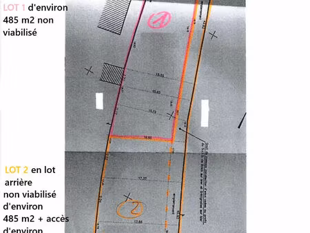 vente terrain  812.00m²  brem